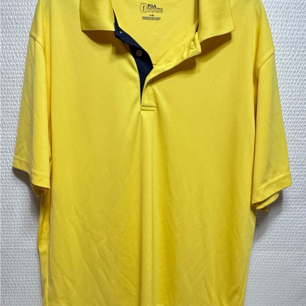 PGA Tour Men's Yellow Polo Shirt